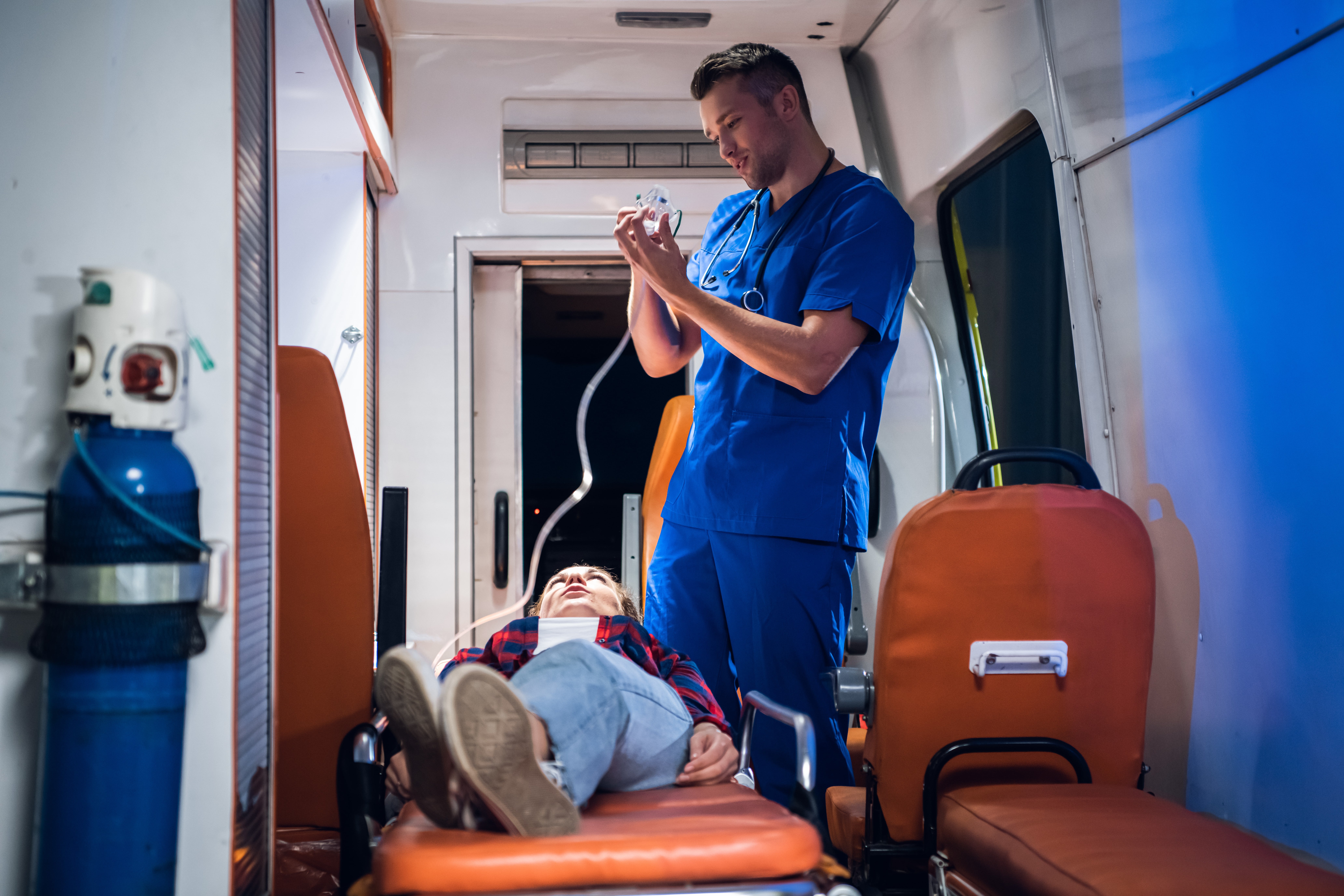 Medical student preparing for an exam